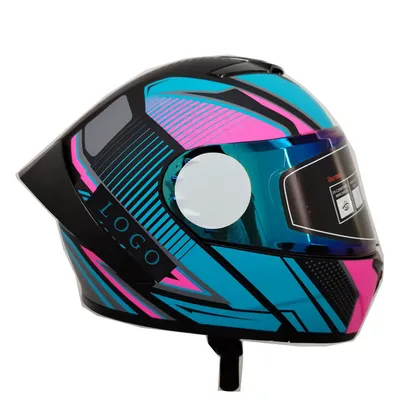 Matt Pink Blue Flip up Helmet ECE DOT Certified Motorcycle Flip up Helmet