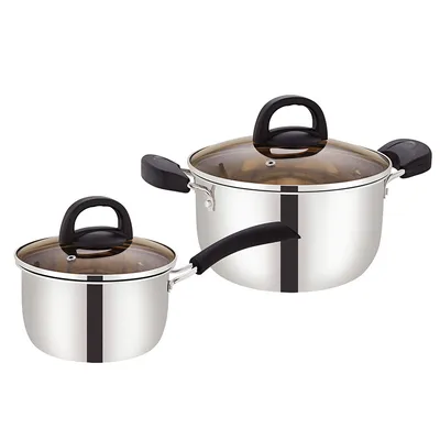 Premium Two-Piece Stainless Steel Kitchenware Set for Promotions