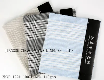 Customized Order Style Zmyd 1221 of Y/D Pure Linen Home Textile Fabric