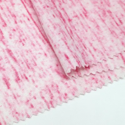 High-Grade Polyester Cotton Space-Dyed Single Jersey Fabric for T-Shirts and Casual Apparel