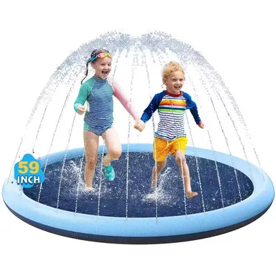 150cm Outdoor Portable PVC Sprinkler Mat Kids Summer Water Game Lawn Playing Pool Inflatable Toys Splash Pad Sprinkler