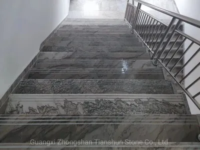 Honed Black and White Marble Floor Tile 24X24