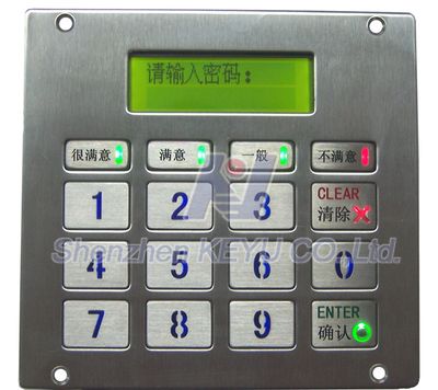 LED Backlit Metal Keypad With LCM Display (KY2388)