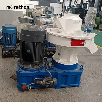 Ring Die 4-10mm 1-2t/H 75kw 380V Wood Pellet Mill Biomass Pelletizer Hay Pellet Production Line Rice Husk Pelletizing Machine Wood Pellet Machine