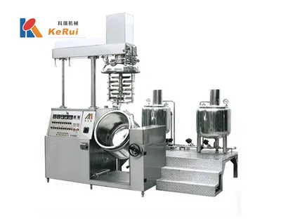 Automatic Hydraulic Lifting Face Cream Vacuum Emulsifier Making Machine Cosmetics Vacuum Emulsifying Cream Mixer