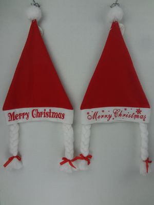 Top Quality of Christmas Tricot Hat with Fiber Optic