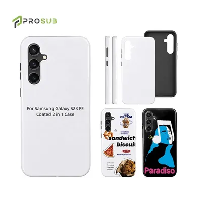 Prosub Sublimation 3D Coating 2 in 1 Mobile Cover for Samsung S23 Fe DIY Printing Blanks Sublimation Phone Case