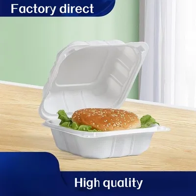 Plastic Boxes Cheap Hamburger 6*6 Inch Cake Dessert Baking Food Container Clamshell Packaging