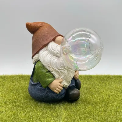 Customize Resin Gnome Garden Solar LED Light Statue