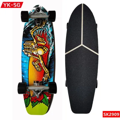 Wholesale Customized Surfskate Surfboard Factory OEM Northeast Maple Wood with Different Size Surf Skateboard