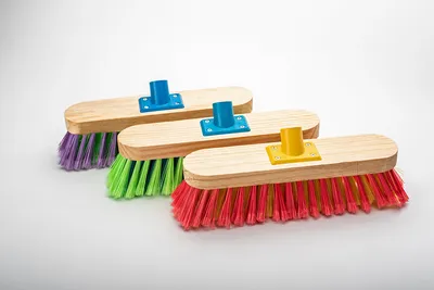 Wooden Block Broom with Colorful Bristle 707
