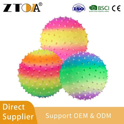 Rainbow Spiky Inflatable Ball PVC Kids Beach Toy