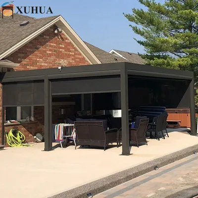 Xuhua Factory Customized Patio Vertical Curtains Screen Outdoor Zip Roller Blind