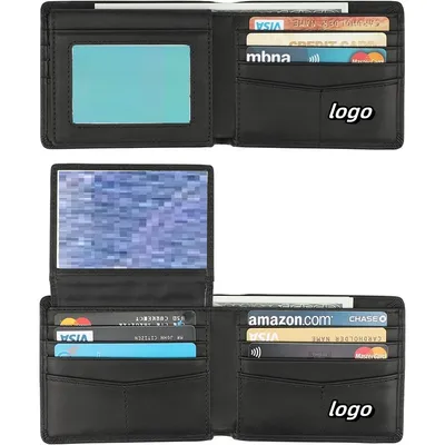 Customized Wallet Men's Leather Ultra-Thin Multi Slot Short Wallet RFID Anti-Theft Brush Wallet Wholesale