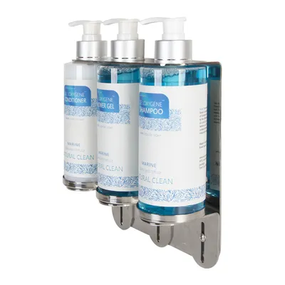 Stainless Steel Liquid Soap Dispenser Holder Wall Mount Shampoo Dispenser Holder