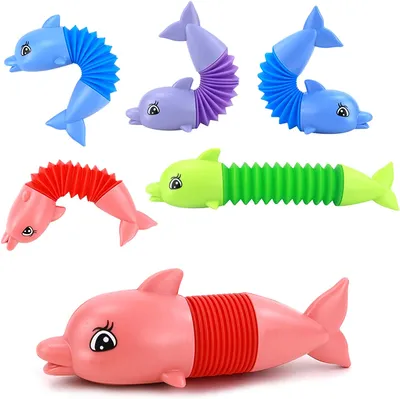 Newest Stretch Pipe Whale Fidget Pop Tube Toy for Kids