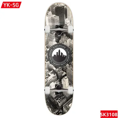 Amazon Hot Sold Natural Wood Deck Chinese Maple 7-Layer Skateboard