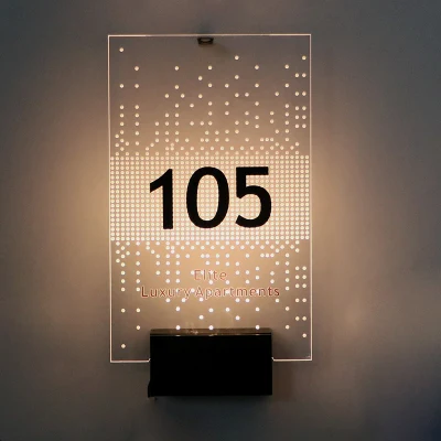 Luminous Acrylic Door Number Table Stand Display Sign