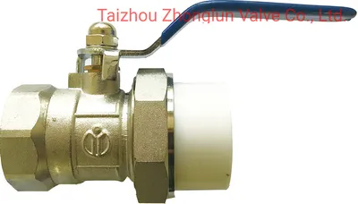 Zl-1045 Bsp NPT Thread Long Lever Batterfly Handle PPR Brass Ball Valve Single Union