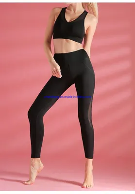 Women Yoga Sets Fitness Hot Style Pure Color Nylon Spandex Yoga Sports Bra and Leggings