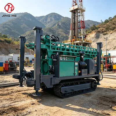 Jhs-600 Water Well Drilling Rig Water Borehole Drilling Machine Crawler Type Deep Well Rock Drill Rig
