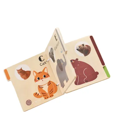 Wholesale Children Kids Montessori Wooden Book