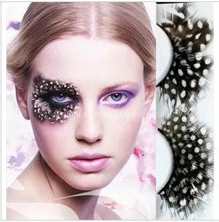 Tail Feathers Exaggerated Art Stage Party Focus Fashion Eyelash