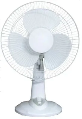 12" Solar AC DC Motor Plastic 3 Blade Table Floor Fan