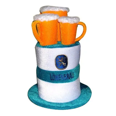 Custom Printed Logo Beer Cup Top Hat for Oktoberfest Beer Party