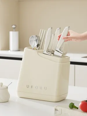 Kitchen Rack Table Knife Rest Plastic Chef Knife Block Organizer Knife Holder