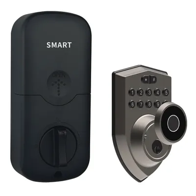 Induction Autolock Black Color Wood Door Fingerprint Lock