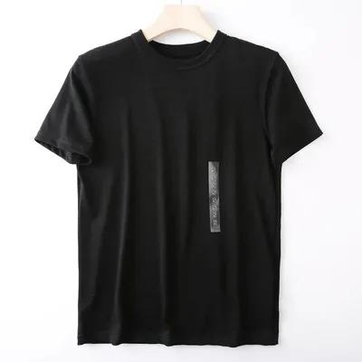 Custom Black Plain Cotton Heavy Weight Blank Cotton Thick T Shirt