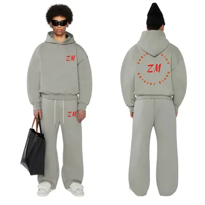 Custom Football Set Design Embroidery Sportswear Hoodie Sweatpants Sports Suits Tracksuit Men