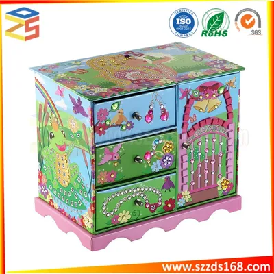 3 Drawer Layers Gift Box for Little Girls Children Present Drawer and Door Openging Gift Box