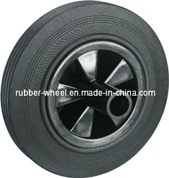 8 Inch Dust Bin Solid Rubber Wheel