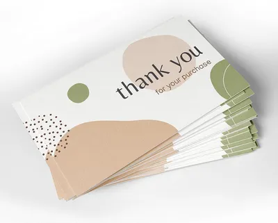Thank You for Your Purchase Business Cards, Elegant and Professional Design, Recommended for Online Retailers, Small Business Owners and Local Stores