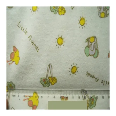 Hot Selling Combed Printed Cotton Flannel Fabric for Baby Bedding Use Ready Stocks