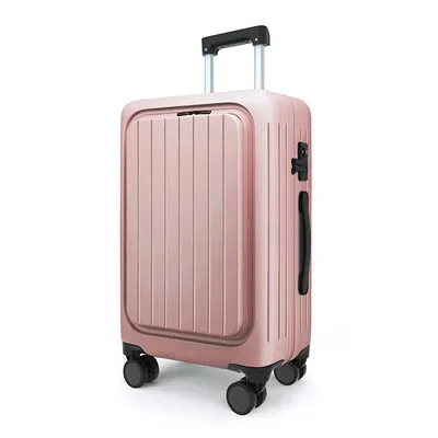 20 Inch Front Cover Side Open Lightweight Matte Travel Suitcase