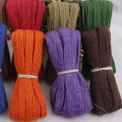 Hemp Rope Manufacturers Selling 17 Set Creative DIY Craft Weaving, Restoring Ancient Ways of Hemp Hemp Rope Ribbon Decoration Materials Hemp Ribbon