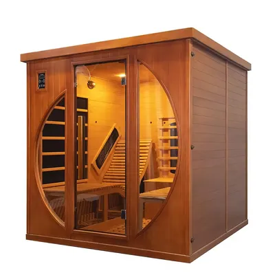 Low Emf Far Infrared Sauna Cabin Sauna Room with Lying Down Recliner Seats