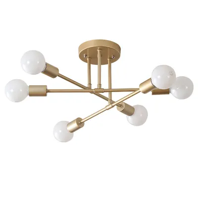 Modern Creative Lighting Warm and Romantic Golden Bedroom Modern Minimalist Personality Living Room Dining Room Ceiling Lamps