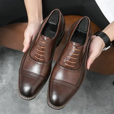 Anti Slip Executive Men's Formal Leather Shoes, Fashionable Business Men's Formal Shoes