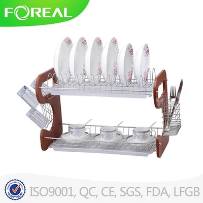 22 Inch Metal Wire Dish Rack with Mug Stand
