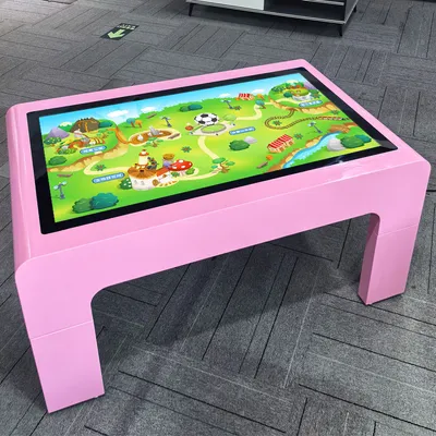 43 Inch Pink LED Games Android Smart Table for Indoor Playgrounds