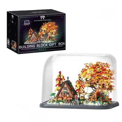 Ideas Treehouse Christmastime Mini Building Blocks Set Forest Tree House Interchangeable Leaves Bricks Model Construction Toys Gift Building Block Sets Toy