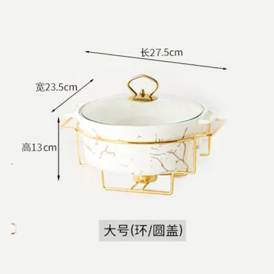 Ceramic Rectangular Two-Ear Earthenware Cooking Pot Casserole Soup Pot