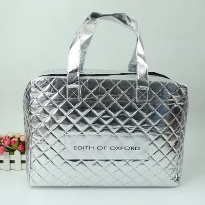 Silver Quilted Non Woven Zip Lock Bag