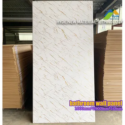 2.4m X 1m X 10mm Water Proof Bathroom Cladding PVC Large Shower Wet Room Wall Panels