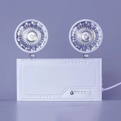 Fire Double Head Emergency Rechargeable Light for Public Areas Shopping Mall Home Safety Evacuation