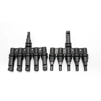 Dustproof 1000V DC PV004-T5 Solar Panel Cable Wire T Branch Connector